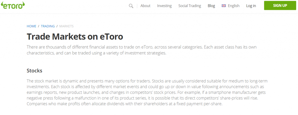 Review on eToro Broker reviews